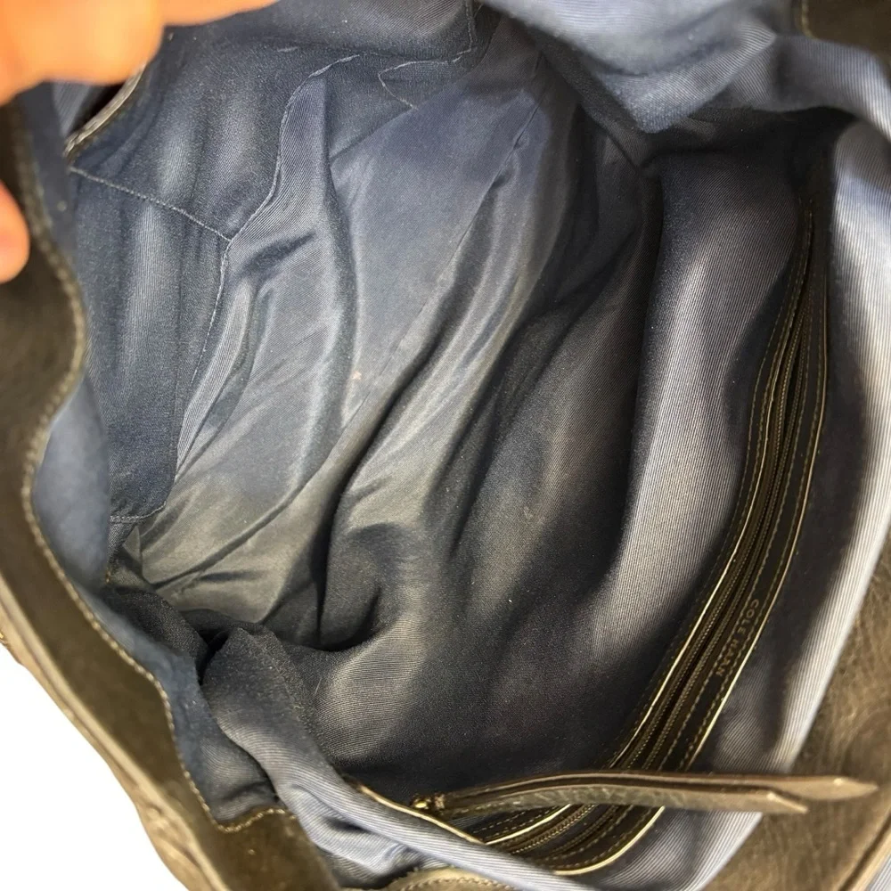 Cole Haan black leather backpack
